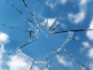 Hole on a glass window