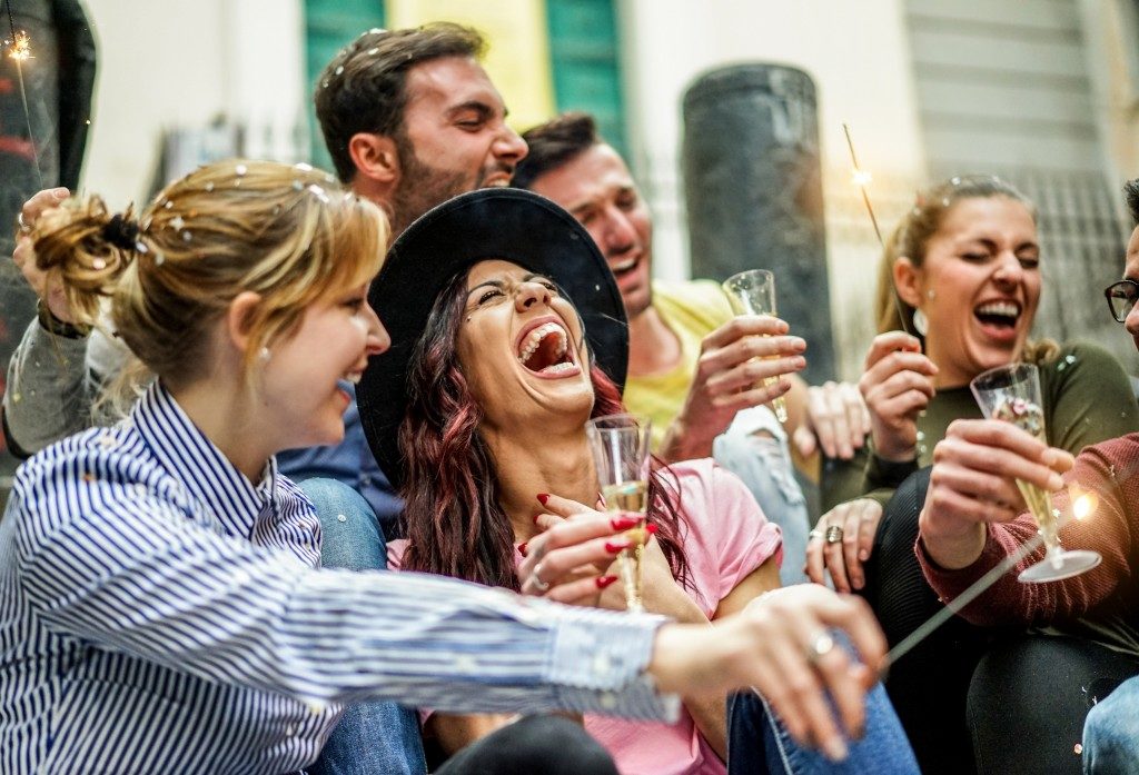 group of people having fun