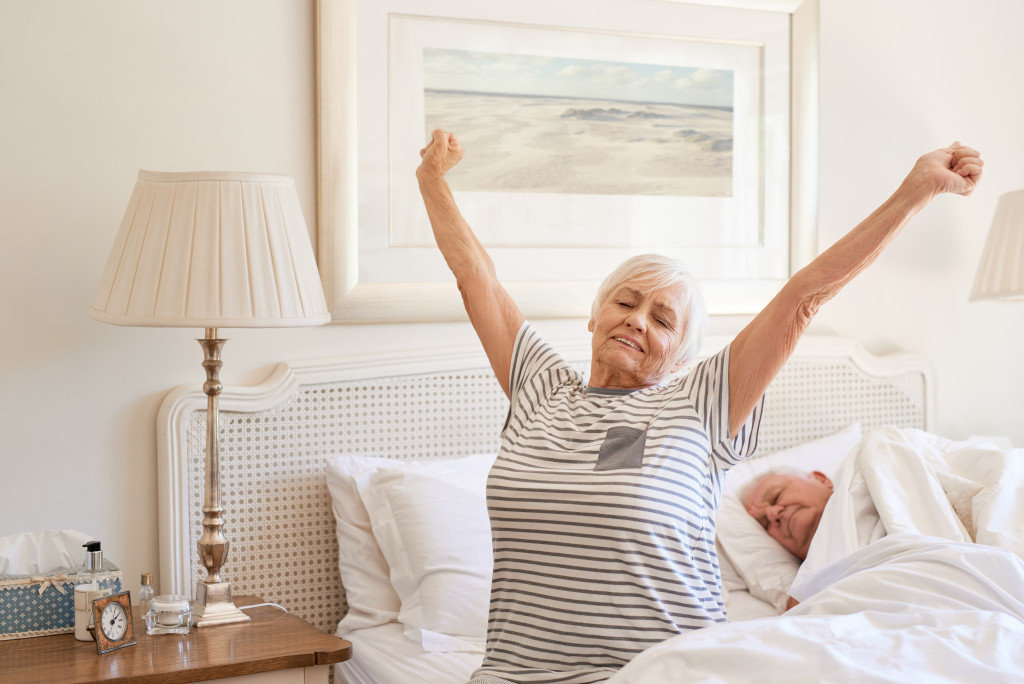 a happy senior woman